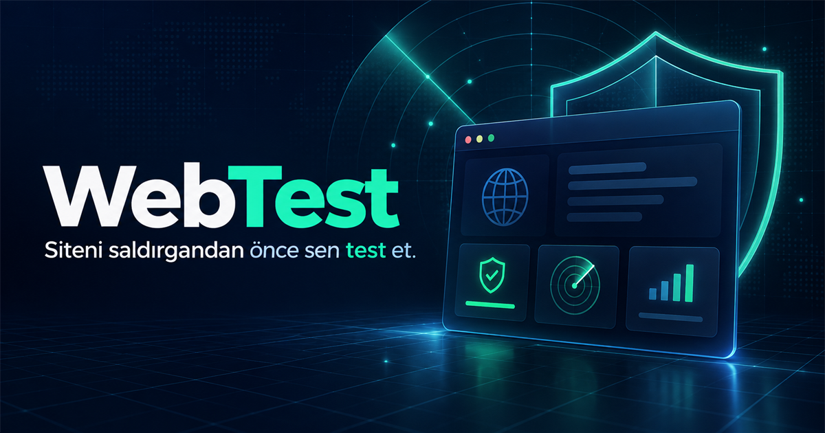 WebTest güvenlik kontrol paneli önizlemesi